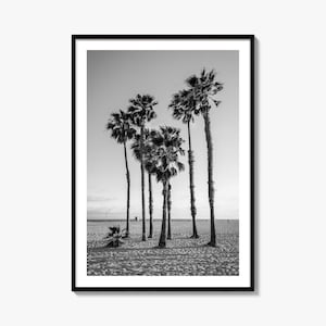 Santa Monica Foto Poster Druck Nr. 3, Santa Monica Schwarz und Weiß Wandkunst, Santa Monica Wand Fotografie, Reise, Karte Poster