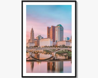 Columbus Ohio Skyline Fine Art Photo Print, Poster, USA Wall Decor