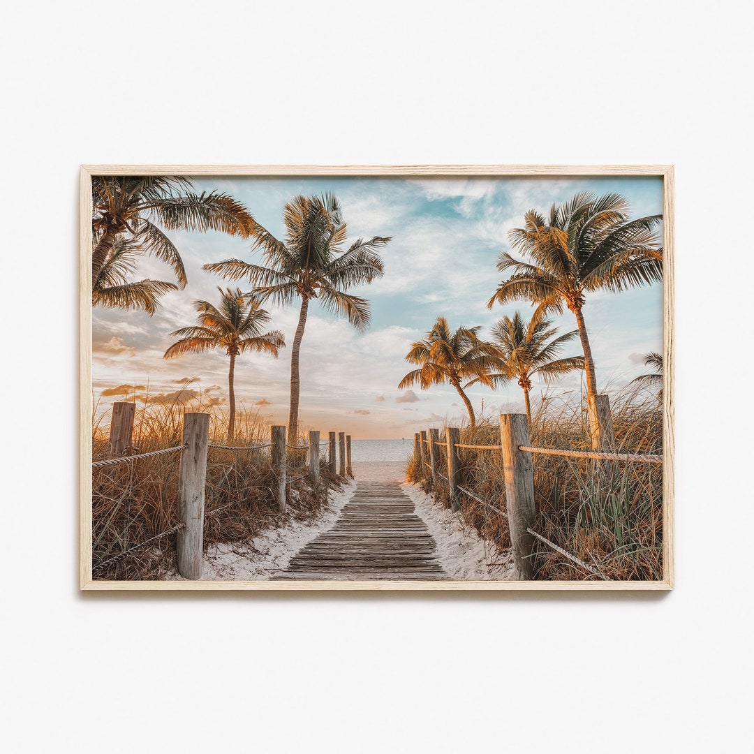 Key West Colorful Poster Print Horizontal, Key West Photo Wall Art, Key