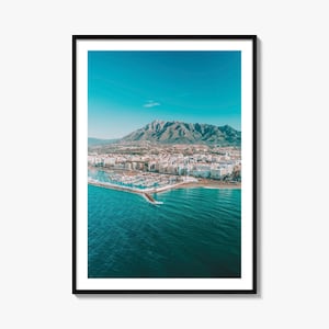 Marbella Colorful Poster Print, Marbella Photo Wall Art, Marbella Wall Decor, Marbella Travel Print, Marbella Street Map Poster, City Map