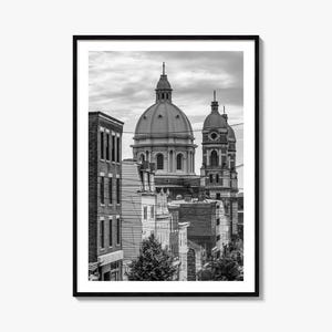 Pittsburgh fotoposter print nr. 3, Pittsburgh zwart-wit kunst, Pittsburgh muur fotografie, reizen, Pittsburgh kaart poster
