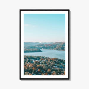Hudson Valley Colorful Poster Print No 1, Hudson Valley Photo Art, Hudson Valley Decor, Travel Print, Hudson Valley Street Map Poster