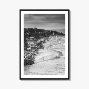 Impresión de póster fotográfico de Del Mar, arte mural en blanco y negro de Del Mar, fotografía de pared de Del Mar, viajes a Del Mar, póster con mapa de Del Mar