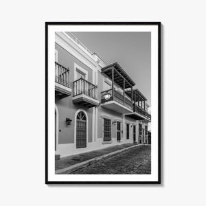 Puerto Rico Foto Poster Druck Nr. 2, Puerto Rico Schwarz-Weiß-Kunst, Puerto Rico Fotografie, Puerto Rico Reise, Karte Poster