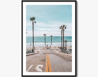 Oceanside Colorful Poster Print No 2, Oceanside Photo Art, Oceanside Decor, Oceanside Travel Print, Oceanside Street Map Poster, City Map