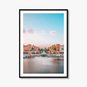 Kleurrijke posterafdruk Napels, Florida, fotomuur Napels, Florida, muurdecoratie, reisafdruk, poster stratenplan Napels, Florida, stadsplattegrond