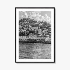 Grenada Photo Poster Print, Grenada Black and White Wall Art, Grenada Wall Photography, Grenada Travel, Grenada Map Poster