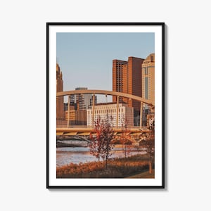 Columbus Colorful Poster Print Ohio No 2, Columbus Photo Wall Art, Columbus Ohio Wall Decor, Ohio Travel Print, Street Map Poster