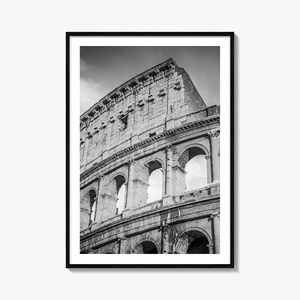 Poster fotografico di Roma n. 3, Arte murale in bianco e nero di Roma, Fotografia murale di Roma, Viaggio a Roma, Poster con mappa di Roma