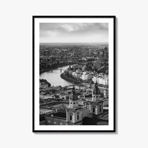 Salzburg Foto Poster Druck, Salzburg Schwarzweiß-Wandkunst, Salzburg Wandfotografie, Salzburg Reise, Salzburg Karte Poster