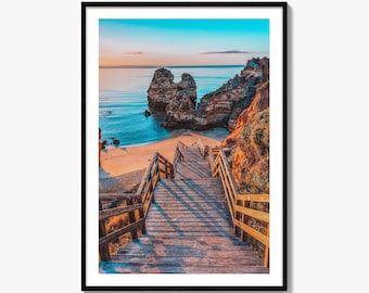 Algarve, Algarve, Lagos, Praia do Camilo, Portugal Poster, Kunstdruck, Wanddeko, Kunstdruck