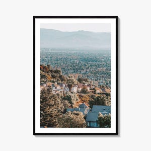 San Fernando Valley kleurrijke posterafdruk, San Fernando Valley foto, decor, reisafdruk, San Fernando Valley stratenplan poster, stadsplattegrond