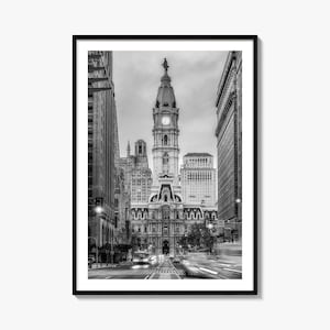 Philadelphia Foto Poster Druck Nr. 3, Philadelphia Schwarz Weiß Wandkunst, Philadelphia Wall Fotografie, Reise, Karte Poster