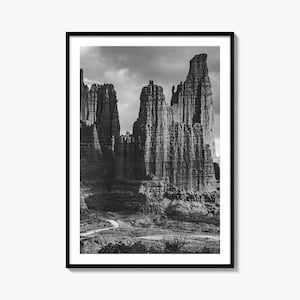 Moab Foto Poster Druck, Moab Schwarz und Weiß Wandkunst, Moab Wand Fotografie, Moab Reise, Moab Karte Poster