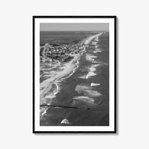 Outer Banks Fotoposter, Outer Banks Schwarzweiß-Wandkunst, Outer Banks Fotografie, Outer Banks Reise, Karte Poster