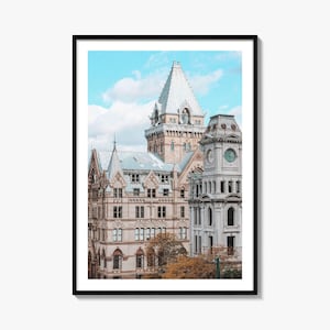 Syracuse New York Colorful Poster Print, Syracuse New York Photo Art, Decor, Travel Print, Syracuse New York Street Map Poster, City Map