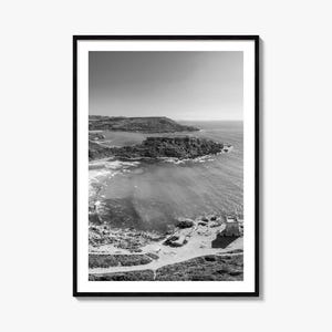 Malta Foto Poster Druck, Malta Schwarzweiß Wandkunst, Malta Wand Fotografie, Malta Reise, Malta Karte Poster