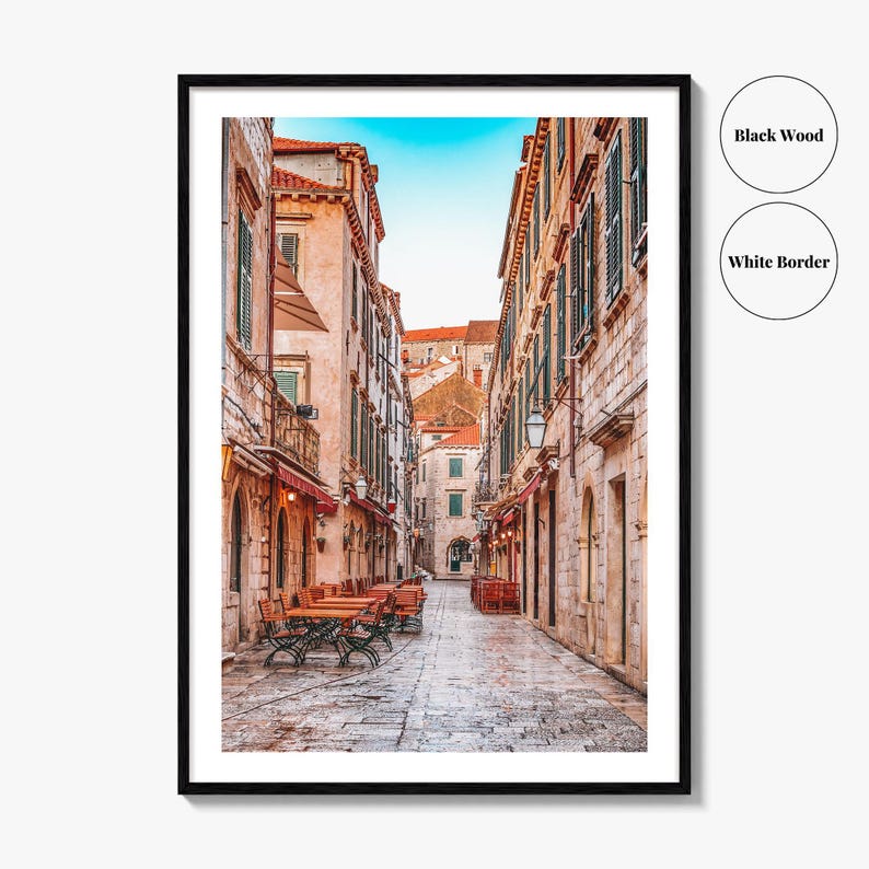 Dubrovnik Croatia Fine Art Photo Print, Old Town Stradun, Ragusa, Wall Poster image 6