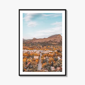 Durango Colorado Fine Art Photo Print, Autumn Foliage Wall Decor, USA Poster
