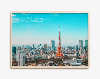 Tokyo Colorful Poster Print Horizontal, Tokyo Photo Wall Art, Tokyo Wall Decor, Tokyo Travel Print, Tokyo Street Map Poster, City Map