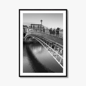 Dublin Foto Poster Druck Nr. 2, Dublin Schwarz-Weiß-Wand-Kunst, Dublin-Wand-Fotografie, Dublin Reise, Dublin Karte Plakat