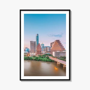 Austin Bunt Posterdruck No 1, Austin Foto Wandkunst, Austin Wanddekor, Austin Reisedruck, Austin Straßenkarte Poster, Stadtplan, Stadtplan