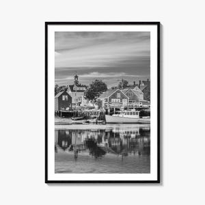 Portsmouth New Hampshire Foto Poster Druck, Portsmouth New Hampshire Schwarzweiß, Wandkunst, Fotografie, Reise, Karte Poster