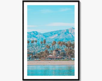 Santa Barbara Fine Art Photo Print, Mediterranean Style, California, USA Wall Decor Poster