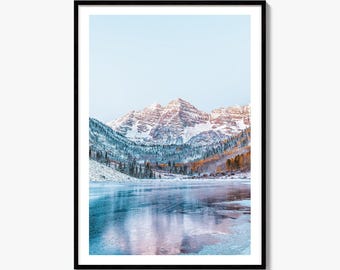 Aspen Fine Art Photo Print, Maroon Bells, Colorado Wall Decor