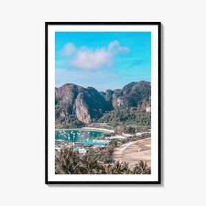 Phi Phi Islands Buntes Poster Druck, Phi Phi Islands Foto Wandkunst, Wanddekor, Reise-Druck, Phi Phi Islands Straßenkarte Poster, Stadt Karte