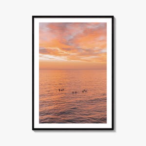 Encinitas Fine Art Photo Print, Surfer Strand Ocean, San Diego Kalifornien Poster