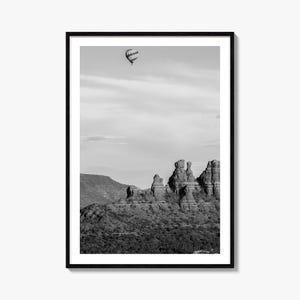Sedona Foto Poster Druck, Sedona Schwarz und Weiß Wandkunst, Sedona Wand Fotografie, Sedona Reise, Sedona Karte Poster