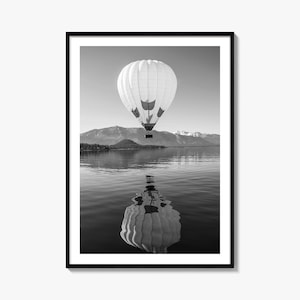 Lake Tahoe Photo Poster Print No 3, Lake Tahoe Black and White Art, Lake Tahoe Wall Photography, Lake Tahoe Travel, Map Poster