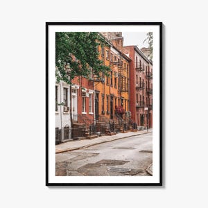Impression affiche colorée Soho New York City n° 4, art photo Soho New York, décoration Soho New York, impression voyage, affiche plan des rues de Soho New York