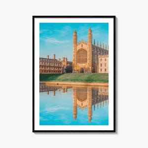 Cambridge Colorful Poster Print England, Cambridge Photo Art, Cambridge Decor, Cambridge Travel Print, Cambridge Street Map Poster, City Map
