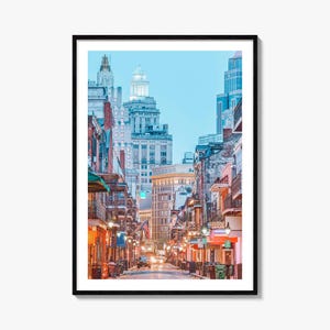 New Orleans bunter Posterdruck Nr. 1, New Orleans Fotokunst, New Orleans Wanddekor, Reisedruck, New Orleans Straßenkarte Poster, Stadtplan