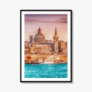 Malta Colorful Poster Print, Malta Photo Wall Art, Malta Wall Decor, Malta Travel Print, Malta Street Map Poster, City Map