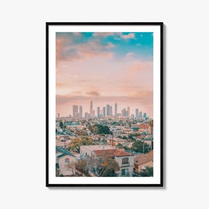 Los Angeles Colorful Poster Print No 2, Los Angeles Photo Art, Los Angeles Wall Decor, Travel Print, Los Angeles Street Map Poster, City Map