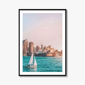 Sydney Colorful Poster Print No 4, Sydney Photo Wall Art, Sydney Wall Decor, Sydney Travel Print, Sydney Street Map Poster, City Map