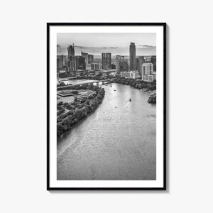 Austin Foto Poster Druck Nr. 1, Austin Schwarz-Weiß-Wand-Kunst, Austin Fotografie, Austin Reise, Austin Karte Poster