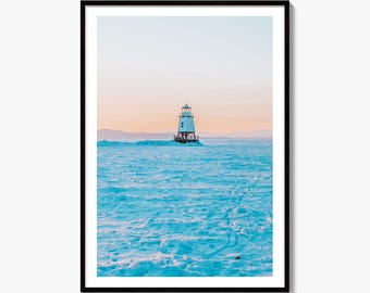 Burlington Vermont Fine Art Photo Print, Lake Champlain Poster