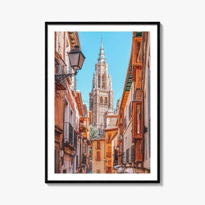 Toledo Spanien Bunt Poster Druck No 1, Toledo Foto Wandkunst, Toledo Wanddekor, Toledo Travel Print, Toledo Street Map Poster, Stadt Karte