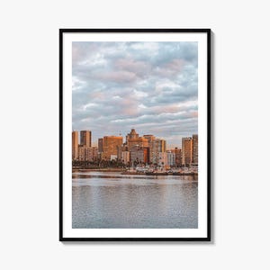 Durban Colorful Poster Print, Durban Photo Wall Art, Durban Wall Decor, Durban Travel Print, Durban Street Map Poster, City Map