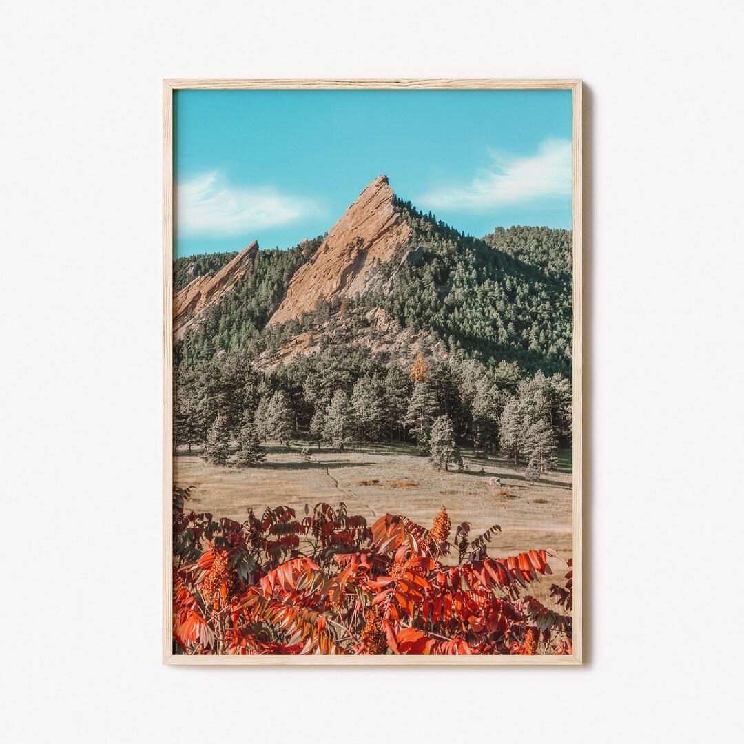 Boulder Colorful Poster Print No 1, Boulder Photo Wall Art, Boulder Wall Decor, Boulder Travel