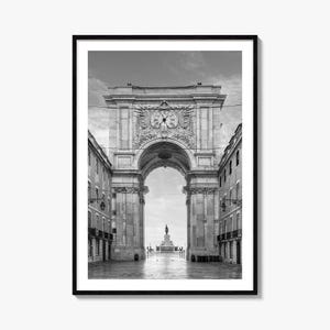 Lisbon Photo Poster Print No 2, Lisbon Black and White Wall Art, Lisbon Wall Photography, Lisbon Travel, Lisbon Map Poster