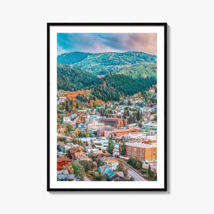 Impressão de pôster colorido de Park City, arte de parede com fotos de Park City, decoração de Park City, impressão de viagem de Park City, pôster de mapa de rua de Park City, mapa da cidade