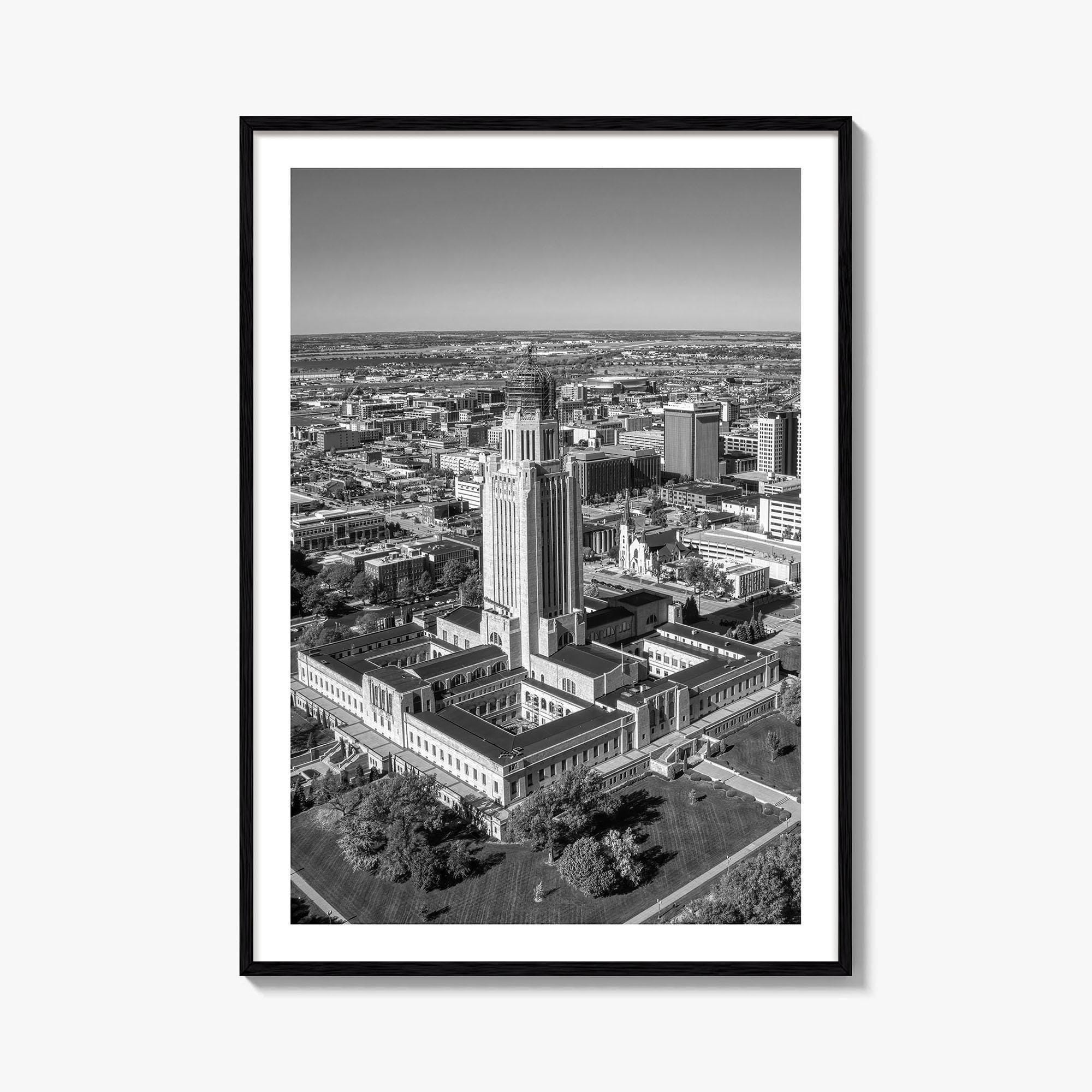 Lincoln Foto Poster Druck, Lincoln Schwarzweiß Wandkunst, Lincoln Wand Fotografie, Lincoln Reise, Lincoln Karte Poster