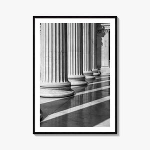 Athen Foto Poster Griechenland No 2, Athen Griechenland Schwarzweiß Kunst, Athen Griechenland Fotografie, Reise, Athen Griechenland Karte Poster