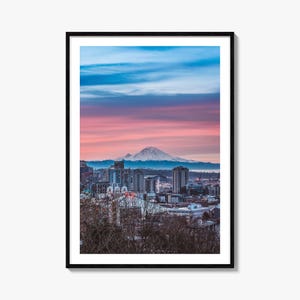 Seattle Colorful Poster Print No 3, Seattle Photo Wall Art, Seattle Wall Decor, Seattle Travel Print, Seattle Street Map Poster, City Map