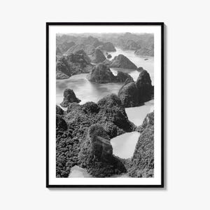 Stampa di poster con foto del Vietnam, arte murale in bianco e nero del Vietnam, fotografia murale del Vietnam, viaggio in Vietnam, poster con mappa del Vietnam
